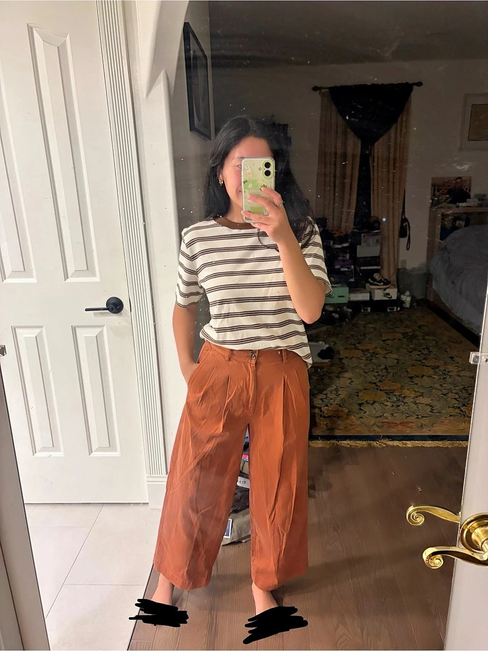 Madewell Pleated Wide-Leg Pants in Burnt Orange for Fall! 🍁 Size 00